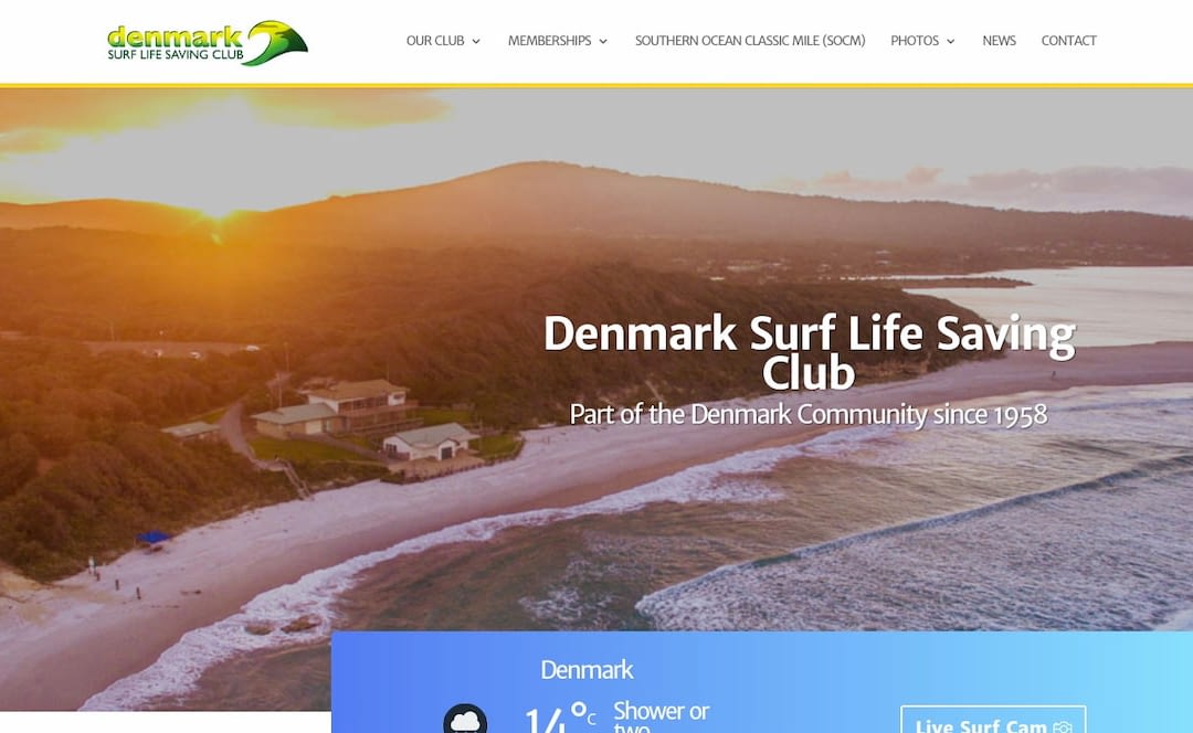 Denmark SLSC home page screenshot
